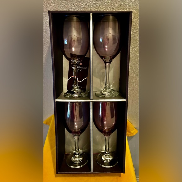 NIB 4 New Grange Luxury hand made glasses with a purple hue. - Picture 4 of 13